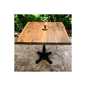 Cafe Masa Ahşap Kütük Masa 70 X 70