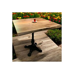 Cafe Masa Ahşap Kütük Masa 70 X 70