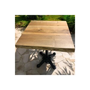 Cafe Masa Ahşap Kütük Masa 70 X 70