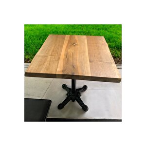 Cafe Masa Ahşap Kütük Masa 70 X 70