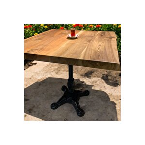 Cafe Masa Ahşap Kütük Masa 70 X 70