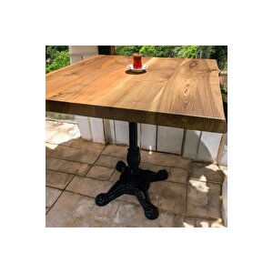 Cafe Masa Ahşap Kütük Masa 70 X 70