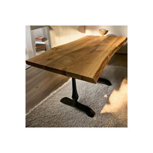 Cafe Masa Ahşap Kütük Masa 180 X 90