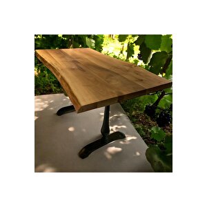 Cafe Masa Ahşap Kütük Masa 180 X 90