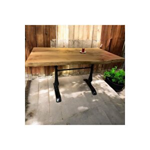 Cafe Masa Ahşap Kütük Masa 180 X 90