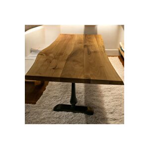 Cafe Masa Ahşap Kütük Masa 200 X 100
