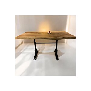 Cafe Masa Ahşap Kütük Masa 200 X 100