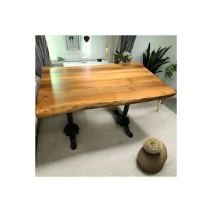 Cafe Masa Ahşap Kütük Masa 160 X 80