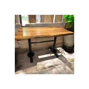 Cafe Masa Ahşap Kütük Masa 120 X 70