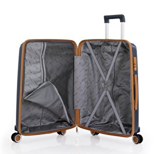 3lü Set Kırılmaz Silikon Seyahat Valizi Bavulu V305 Laci Hardal