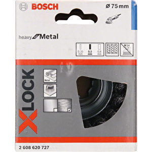 - X-lock - Heavy Serisi Metal İçin Burgulu Tel Fırça 75*0,5 Mm