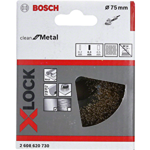 - X-lock - Clean Serisi Metal İçin Saçaklı Pirinç Tel Fırça 70*0,3 Mm