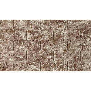 70x77cm(0,53m2)bej Tuğla Desen Kendinden Yapışkanlı Duvar Kağıdı Paneli Nw125