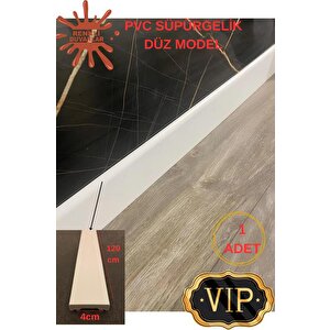 Paris Model 4cm X 120cm 1 Adet  Pvc İnci Beyaz Lake Süpürgelik Ev Salon Koridor Ofis Parke Süpügelik