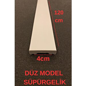 Paris Model 4cm X 120cm 1 Adet  Pvc İnci Beyaz Lake Süpürgelik Ev Salon Koridor Ofis Parke Süpügelik