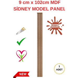 9cm X102cm 1 Adet Sidney Dekoratif, Duvar Çıtası Ham Ahşap Duvar Paneli, Boyanabilir, Ham, Mdf Panel