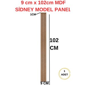 9cm X102cm 1 Adet Sidney Dekoratif, Duvar Çıtası Ham Ahşap Duvar Paneli, Boyanabilir, Ham, Mdf Panel