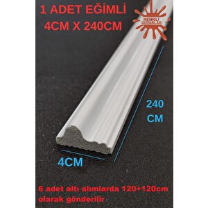 Dekoratif Boyanabilir 1 Adet 4 Cm Eğimli Polistren Duvar Çıtası