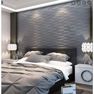 Tek Parça 70x500cm 1 Adet Gri Piramit Opak Model Yapışkanlı Ev Ofis Salon Duvar Paneli Kağıdı Nw65
