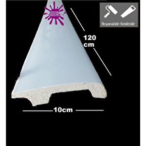 10cmx120cm Beyaz İcon Pvc Çıta Parke Süpürgelik Kenar Çıtalama Dekoratif Ev Süpürgelik 1 Boy 120cm