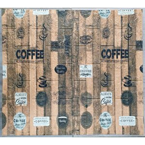 Kendinden Yapışkanlı Açık Kahve Köşesi Mutfak Salon Kafe Duvar Kağıdı Paneli 70x70cm 1 Adet Nw172