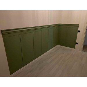 Di̇kkat 1 Adet Yapıştırıcı Hediyeli Iskandinav Duvar Çıtası 1 Paket (5 Adet) 8×100cm Mdf Duvar Dekoru