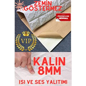 8mm Vi̇p Kalın Ürün Zemin Göstermez Isı Ve Ses Yalıtımı Yapışkanlı Sünger Duvar Paneli Kağıdı 70x77cm