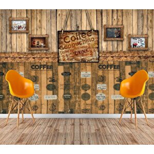 Kendinden Yapışkanlı Kahve Köşesi Mutfak Salon Kafe Duvar Kağıdı Paneli 70x70cm 1 Adet Nw171