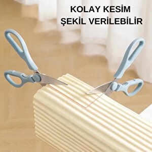 8cmx210cm 1 Adet Yapışkanlı Meva Krem Lambiri Model Çıta Süpürgelik Tablo Tavan Koruyucu Kenar Çıta