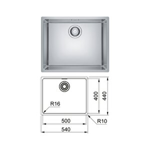 Maris Mrx 110-50 Eviye, Lina Spiralli Inox Armatür Seti