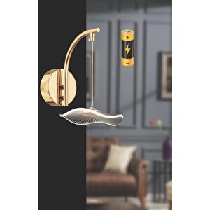 Modern Tasarım Jellyfish Pilli Aplik Aç Kapa Butonlu Kablosuz Tak Çalıştır Gold Sarı Duvar Apliği