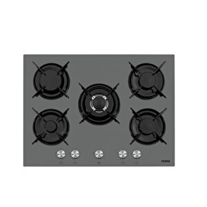 Ao 71159 G Wok 5 Gözlü Gri Ankastre Ocak 70cm
