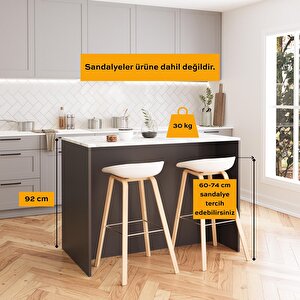 Miro L4530 Mutfak Adası Antrasit-Carrara