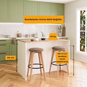 Miro L4510 Mutfak Adası Beyaz-Sepet