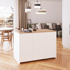 Miro L4510 Mutfak Adası Beyaz-Sepet