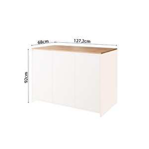 Miro L4510 Mutfak Adası Beyaz-Sepet