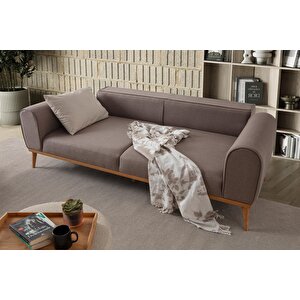 Edsy Home Rebull 3+3+1 Koltuk Takımı Kahverengi + Sütlü Kahve