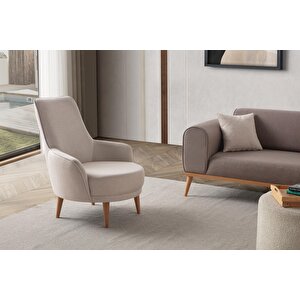 Edsy Home Rebull 3+3+1 Koltuk Takımı Kahverengi + Sütlü Kahve
