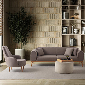 Edsy Home Rebull 3+1 Koltuk Takımı Kahverengi