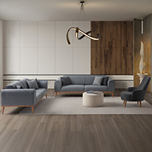 Edsy Home Rebull 3+3+1 Koltuk Takımı Gri