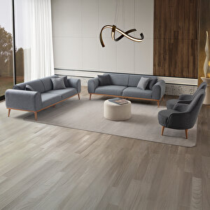 Edsy Home Rebull 3+3+1+1 Koltuk Takımı Gri Renk