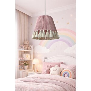 El Yapımı Bohem Makrome Avize – Pembe | Arne Retro 30 cm