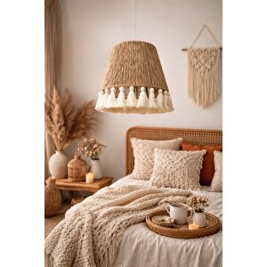 El Yapımı Bohem Avize – Doğal Jüt | Arne Retro 30 cm