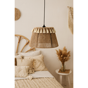 El Yapımı Bohem Avize – Doğal Jüt | Arne Crown 30 cm