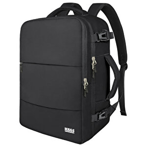 Haegs Laptop Sırt Çantası, Seyahat Çantası Hafif El Çantası Küçük Bavul Valiz, Uçak Onaylı Bagaj Çantası, Erkek Ve Bayan İçin, 15.6 Inç Notebook Dizüstü Bilgisayar Laptop Macbook Çantası, Siyah