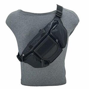 Taktikal Kampçı Outdoor Molle Bel Çantası Siyah