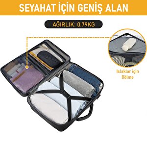 Haegs Laptop Sırt Çantası, Seyahat Çantası Hafif El Çantası Küçük Bavul Valiz, Uçak Onaylı Bagaj Çantası, Erkek Ve Bayan İçin, 15.6 Inç Notebook Dizüstü Bilgisayar Macbook Laptop Çantası, Bej