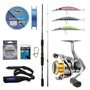 Yekoutdoor Okuma Spin Olta Seti Okuma Wave Power 2,74 Cm 7-30 Gr 2 Parça Spin Kamışı&okuma Avenger Av-3000 (5,0,1) 6+1bb Olta Maki