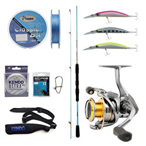 Yekoutdoor Okuma Spin Olta Seti Okuma Fuel Spin 2,44 Cm 15-40 Gr 2 Parça Spin Kamışı&okuma Avenger Av-4000 (5,0,1) 6+1bb Olta Maki