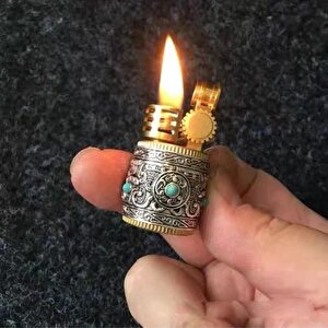 Mini Retro Sultan Benzinli İşlemeli Kadın Çakmak